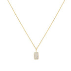 Gold Pave Pendant Nicklace Gold 