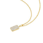 Gold Pave Pendant Nicklace Gold 