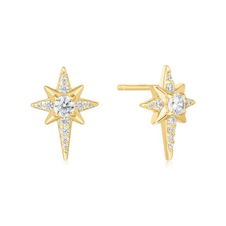 Miss Dainty Gold Star Stud Earrings