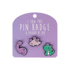 I Saw This Pin Badge [des:cute Dinos]