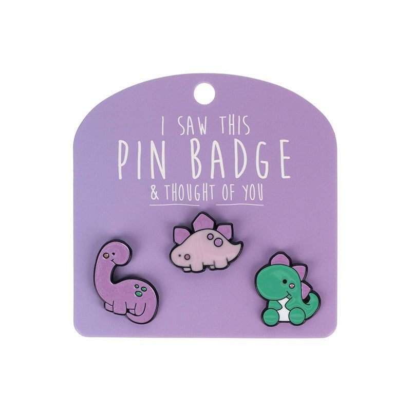 I Saw This Pin Badge [des:cute Dinos]