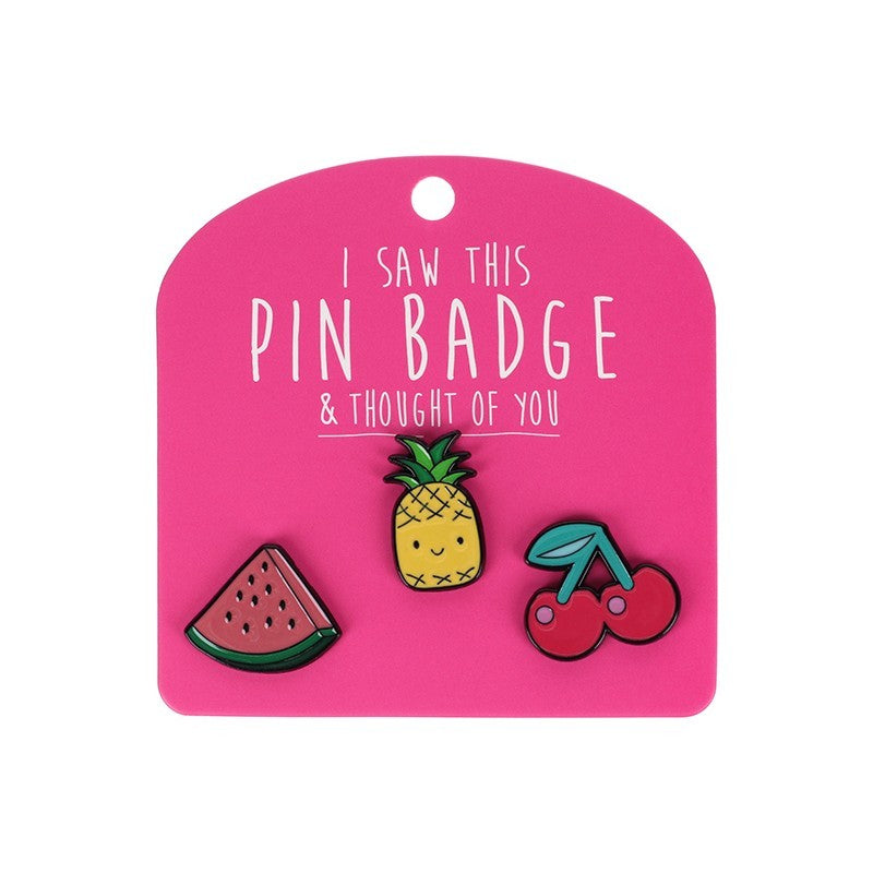 I Saw This Pin Badge [des:pineapple]
