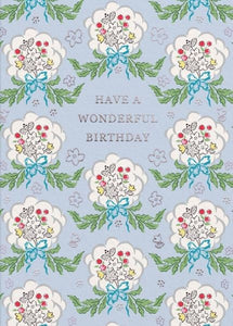 Card - Birthday Posy Blue