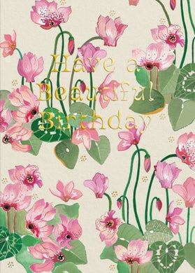 Card-birthday Cyclamen 