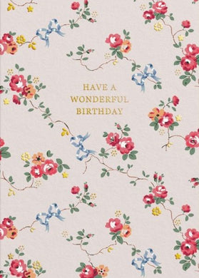 Card-birthday Bows And Roses 