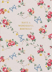 Card-birthday Bows And Roses 