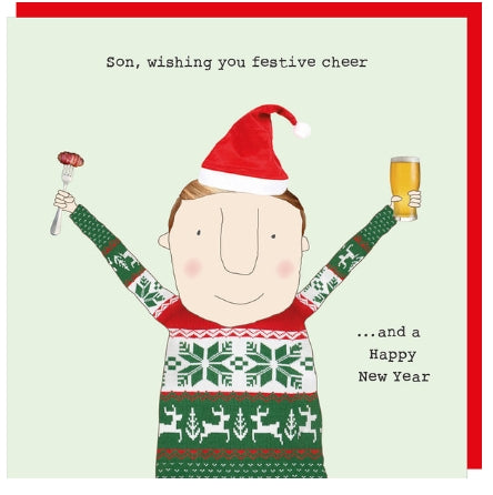Son Wishing You Festive Cheer Christmas Card