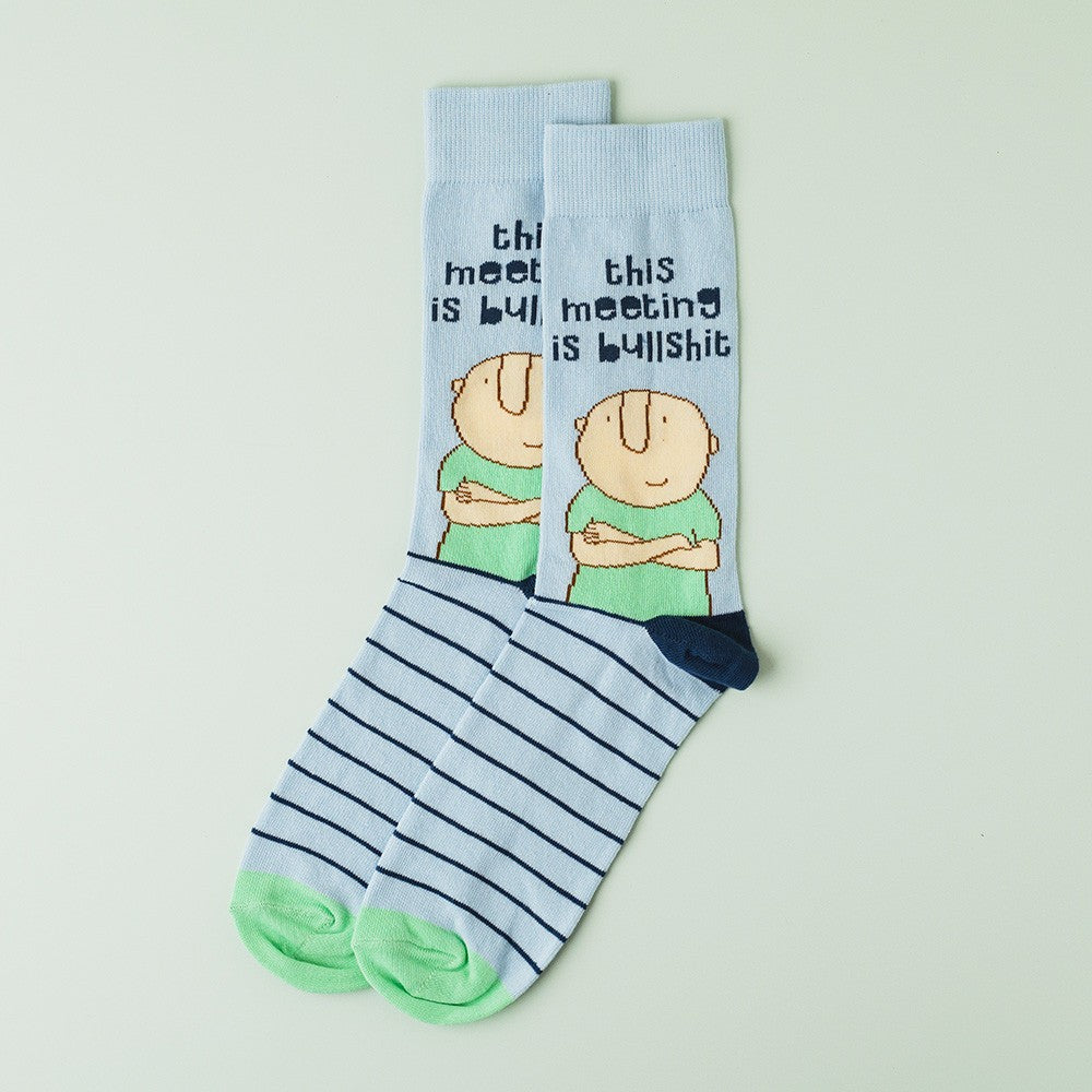 Rosie Made A Thing - Party Feet Socks - This Meeting Is Bullshit