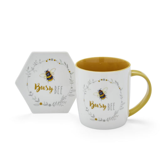 Bumble Bees Gift Mug & Coaster Set