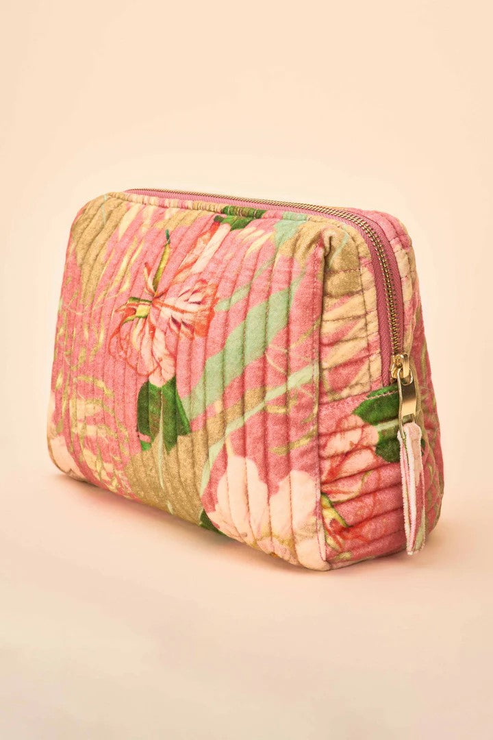 Quilted Washbag- Delicate Tropical- Candy 
