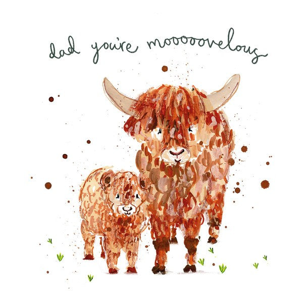 Father's Day - Mooovelous Dad Highland Cows
