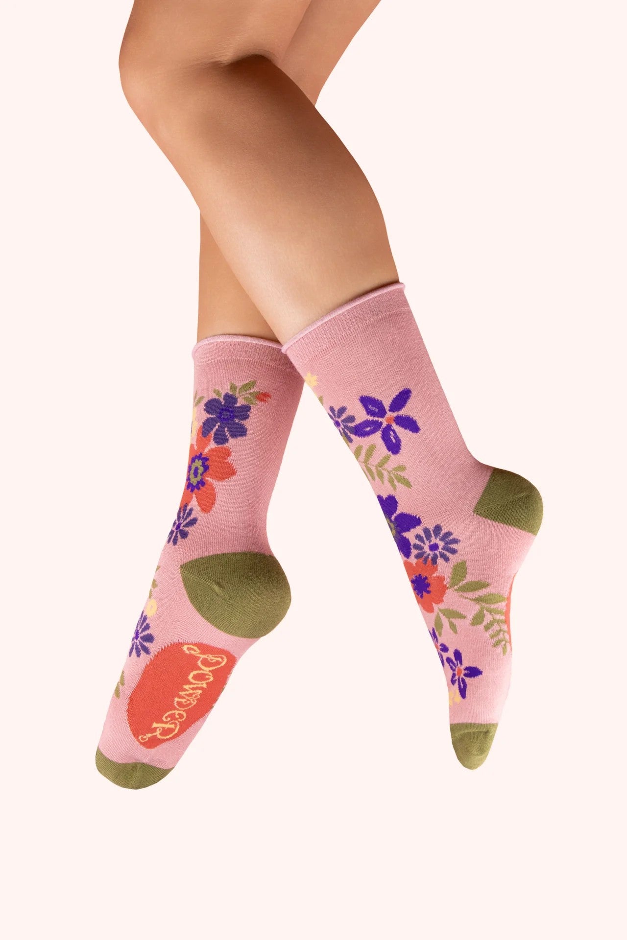 Ladies Ankle Socks - Musk Floral