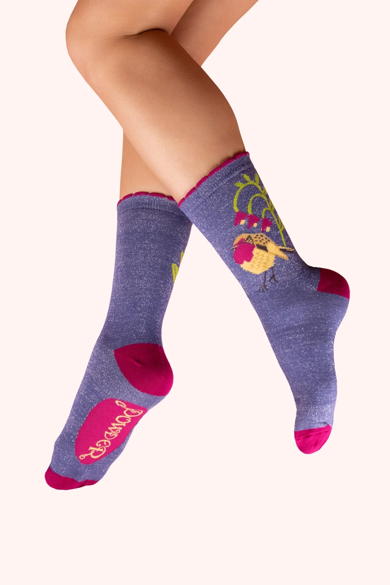 Ladies Ankle Socks - Blue Bird