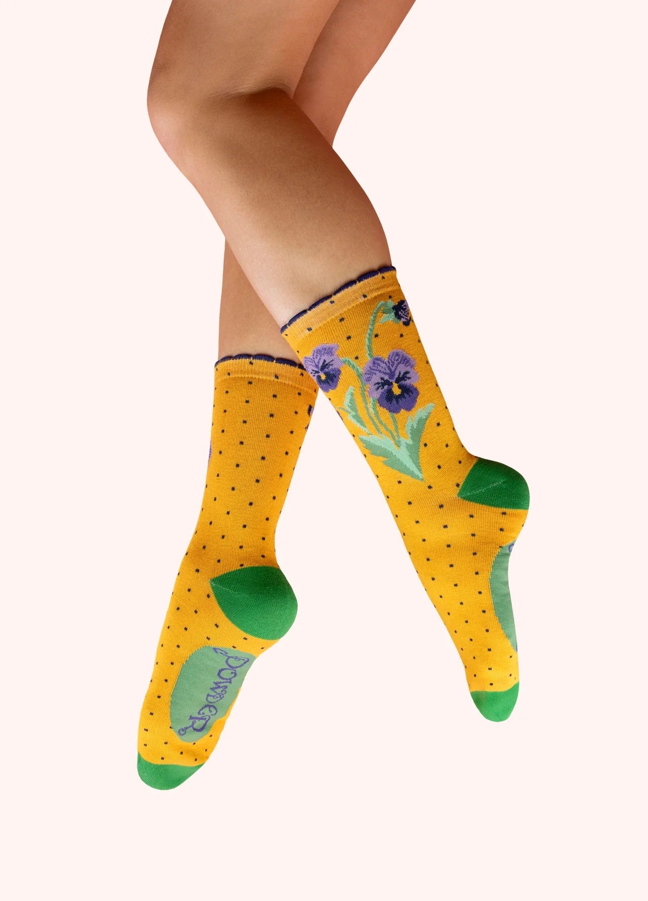 Ladies Ankle Socks - Pansie Mustard