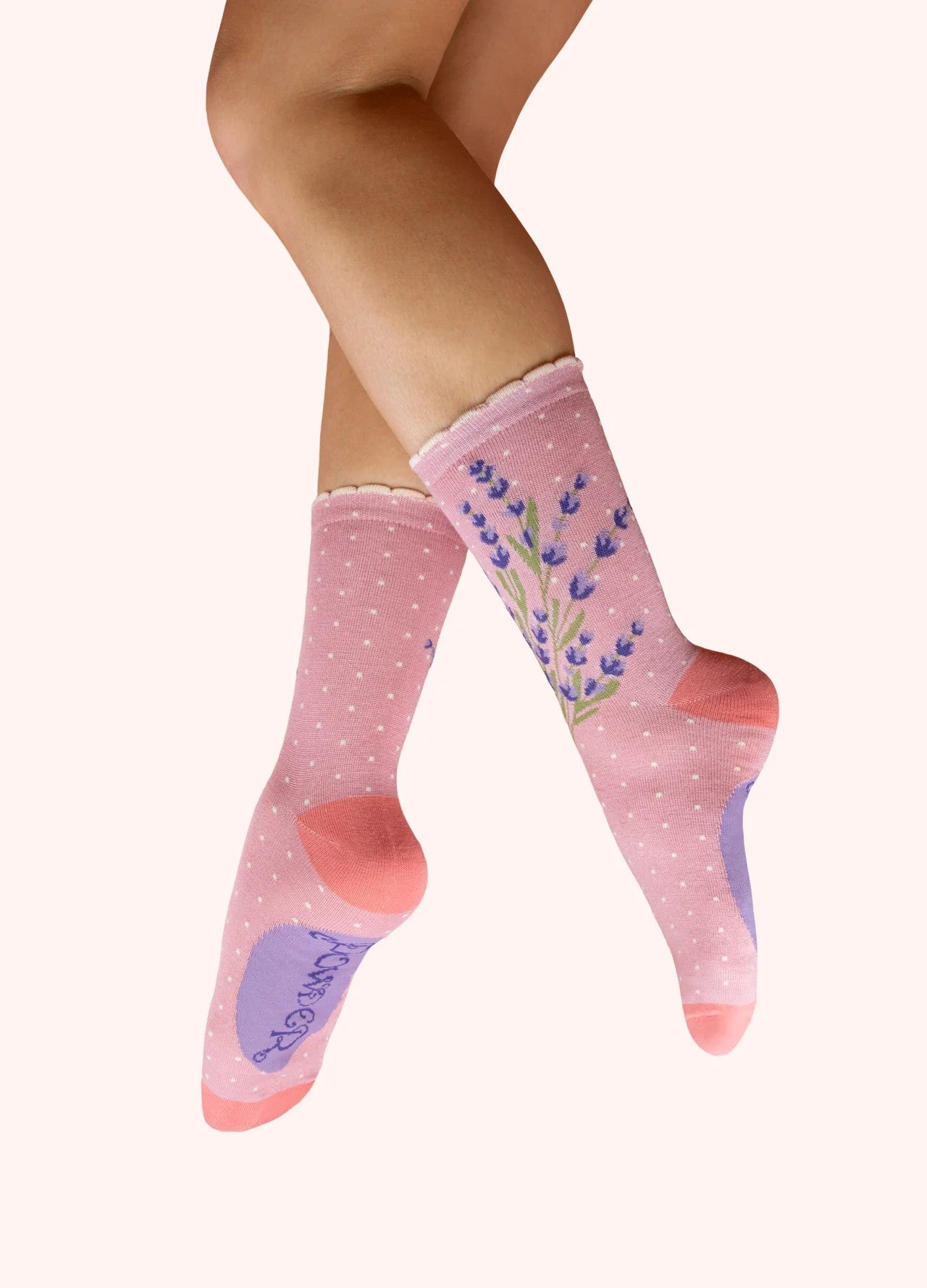 Ladies Ankle Socks - Luscious Lavender In Pink