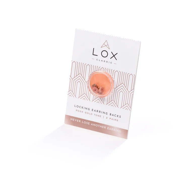 Lox - Locking Earring Backs [col:rose Gold Tone]