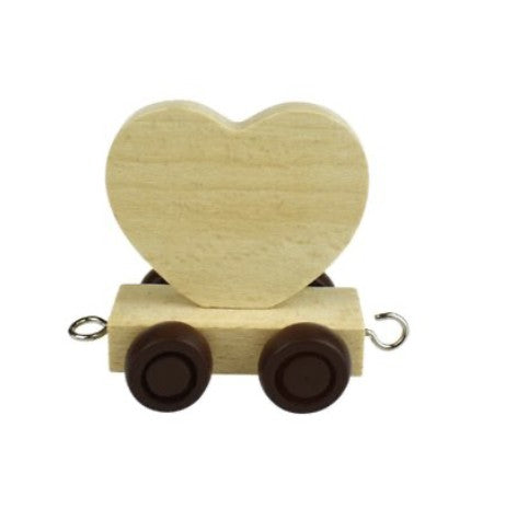 Wood Train Carriage - Heart