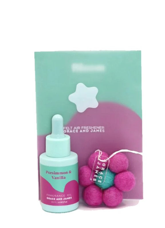 Grace & James - Persimmon & Vanilla - Felt Air Freshener