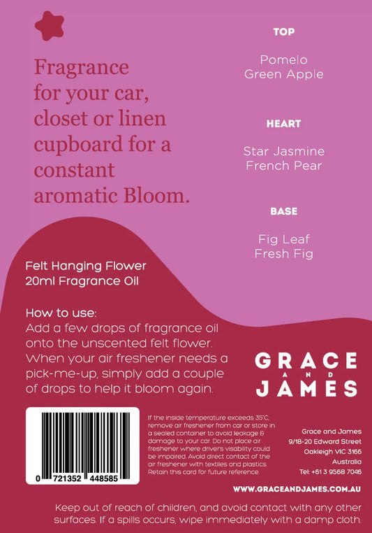Grace & James - Turkish Fig & Pear - Felt Air Freshener