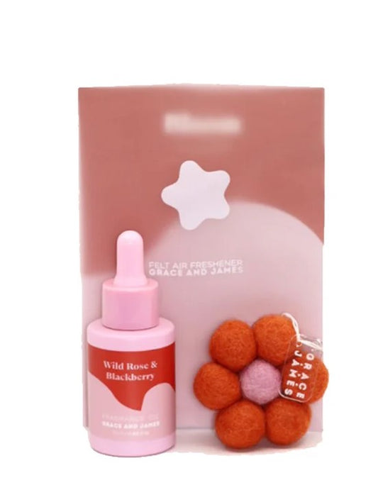 Grace & James - Wild Rose & Blackberry - Felt Air Freshener
