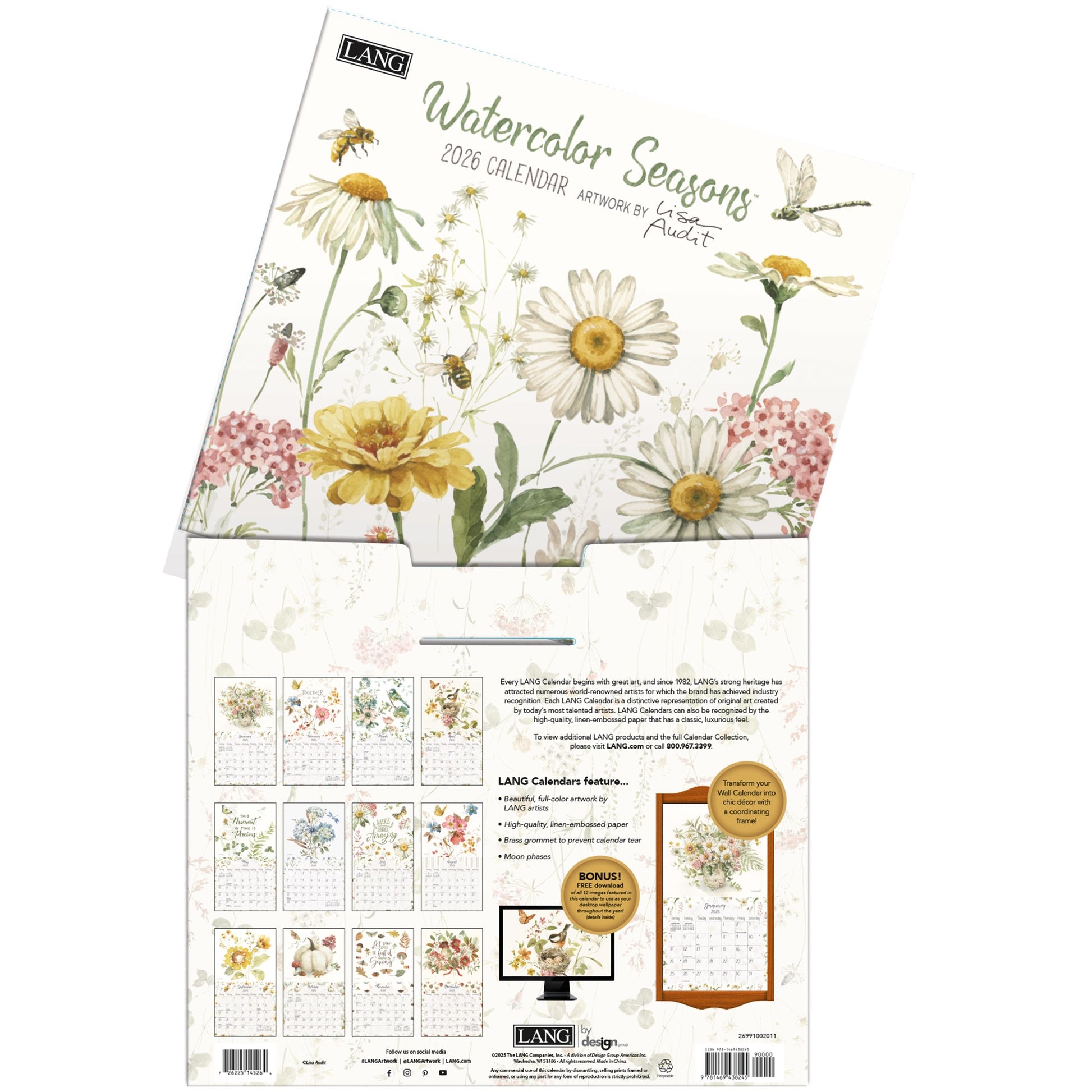 Watercolor Seasons Wall Calendar