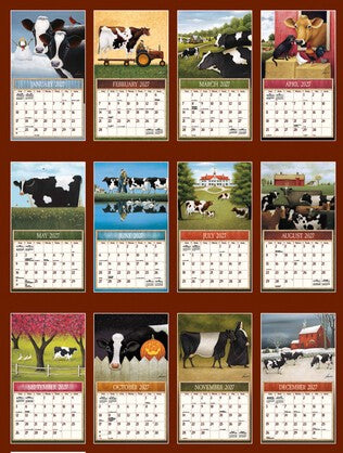 Cows Cows Cows Wall Calendar