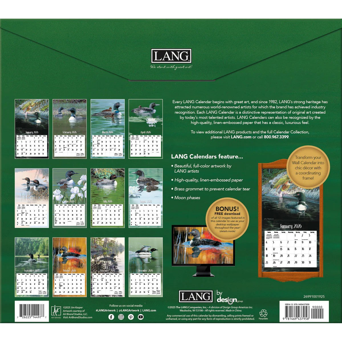 Loons On The Lake Calendar 