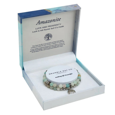 Duo Bracelet Set- Amazonite Matte Rhodium 