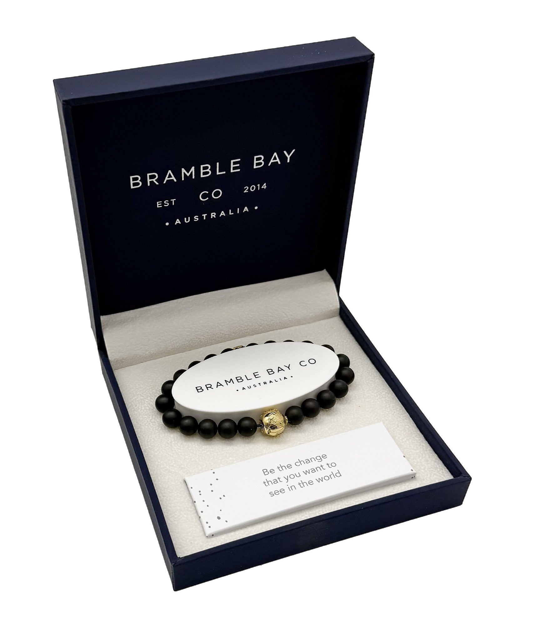 Planet Earth Bracelet - Black Onyx Matt
