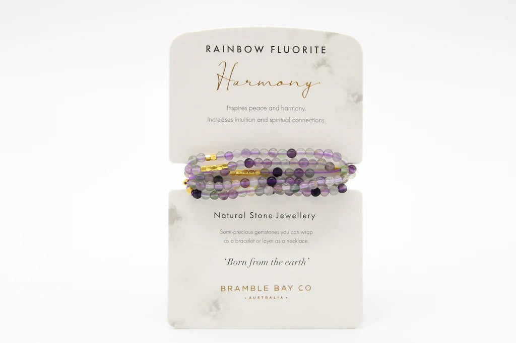 Bracelet - Wrap Rainbow Fluorite Harmony