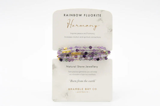 Bracelet - Wrap Rainbow Fluorite Harmony