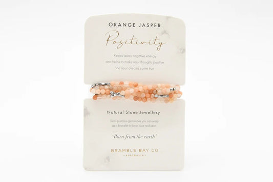 Bracelet - Wrap Orange Jasper Positivity