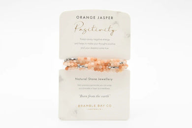 Bracelet - Wrap Orange Jasper Positivity