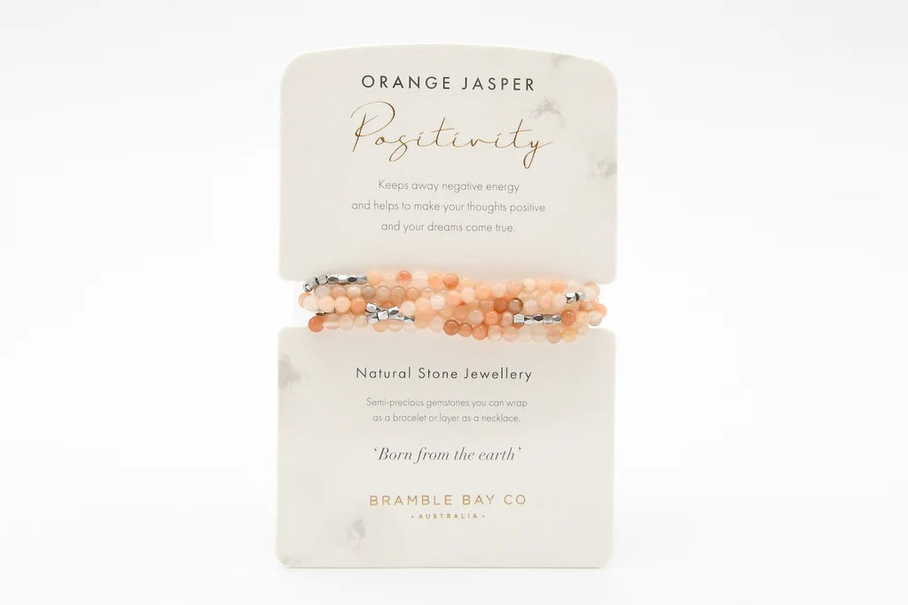 Bracelet - Wrap Orange Jasper Positivity