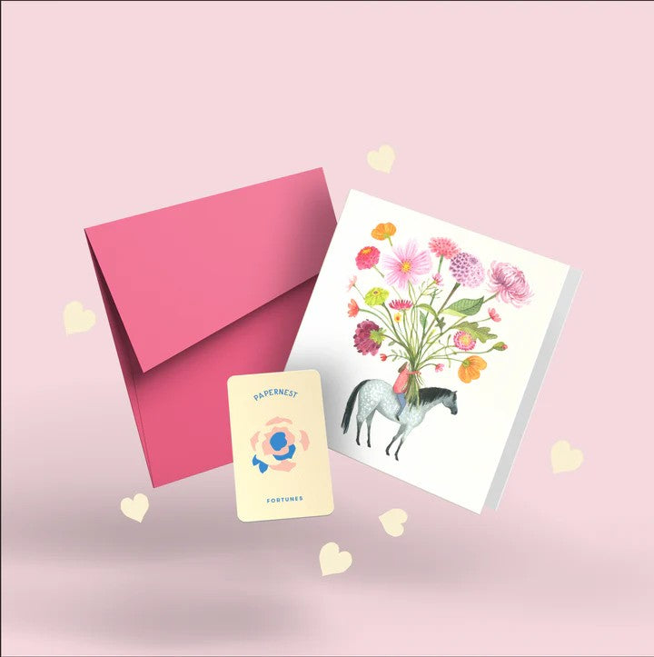 Card - Flowers On Horseback