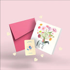 Card - Flowers On Horseback
