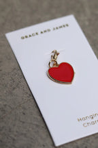 Grace & James Hanging Charm Heart Red 