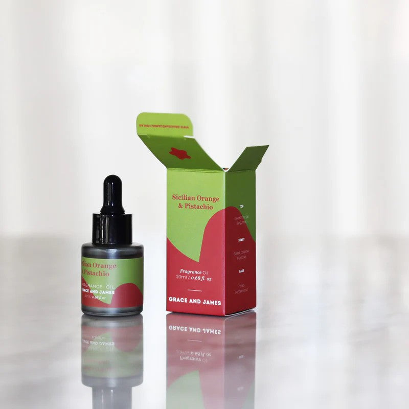 Grace & James - Orange & Pistachio Felt Air Freshener