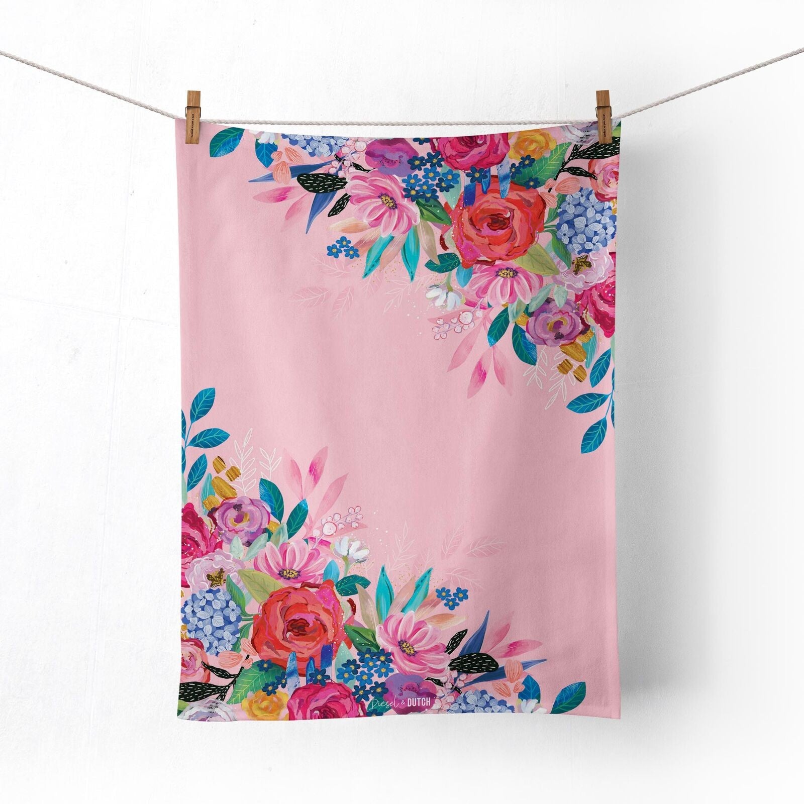 Micofibre Tea Towel - Wildflowers 