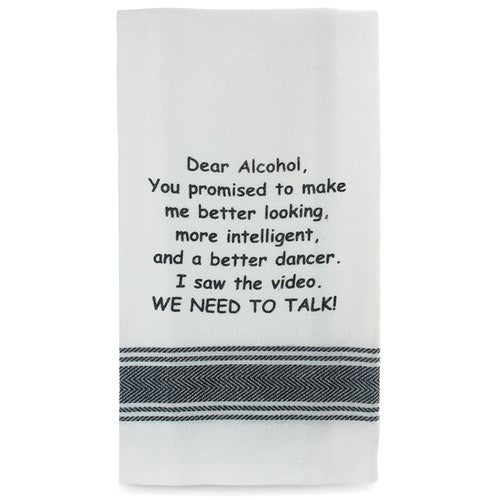 Tea Towel - Dear  Alcohol