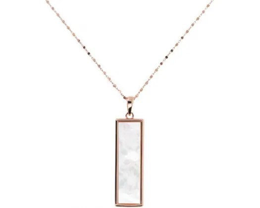 White Mop Bar Necklace