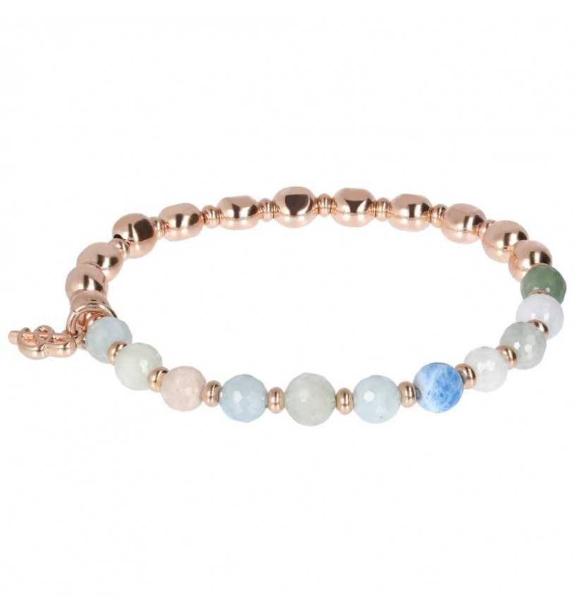 Rose And Multicolour Beryl Bracelet