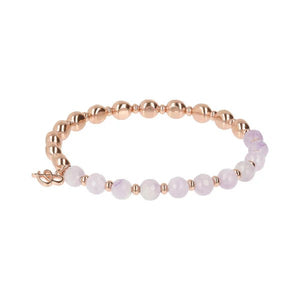 Rose And Lavender Amethyst Bracelet