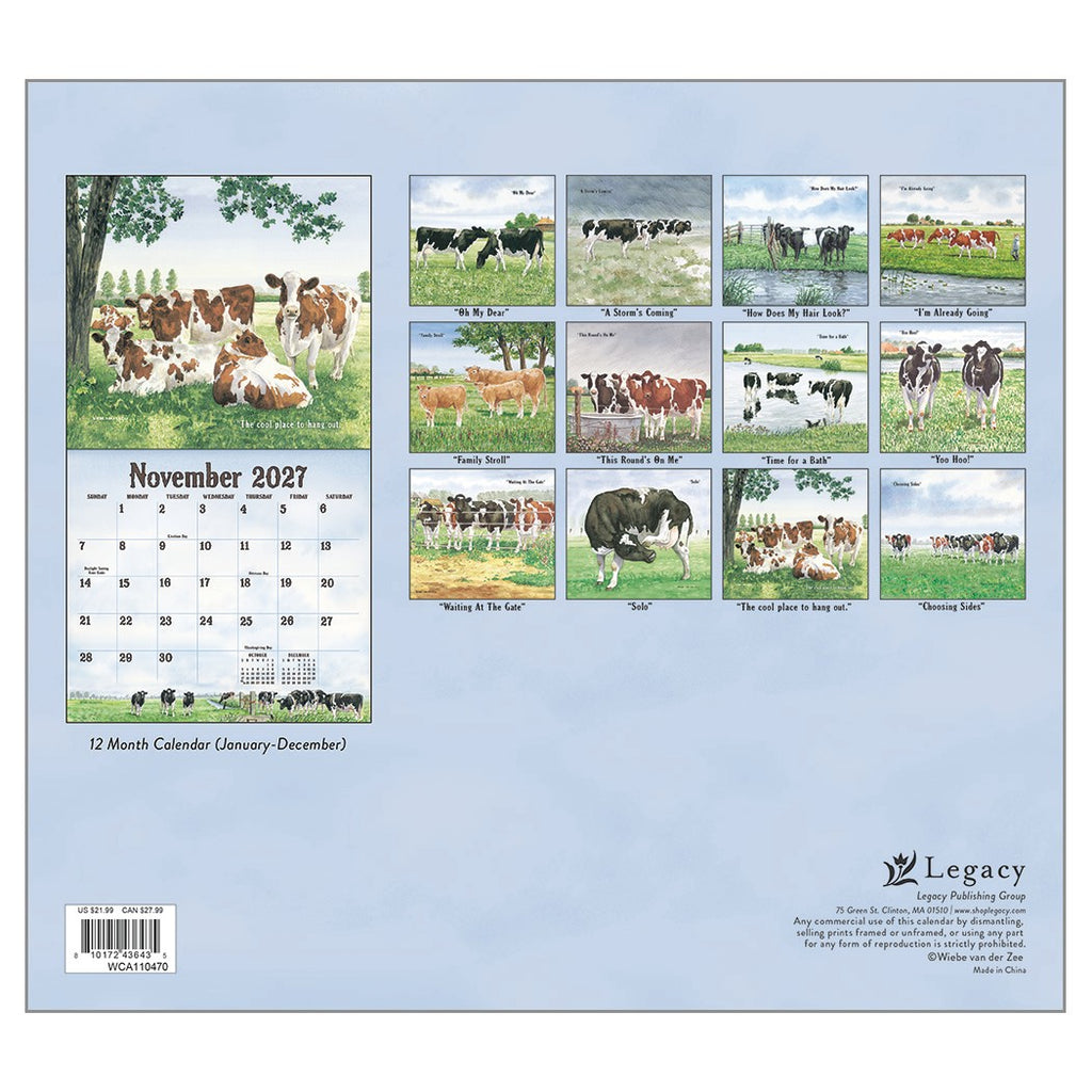 Cow In The Meadow  Calendar