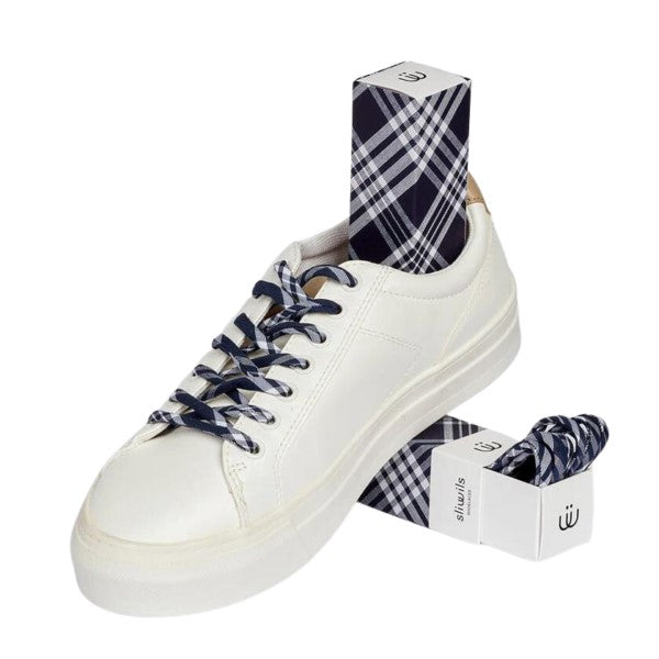 Sliwils Shoelaces [sty:tartan Navy]