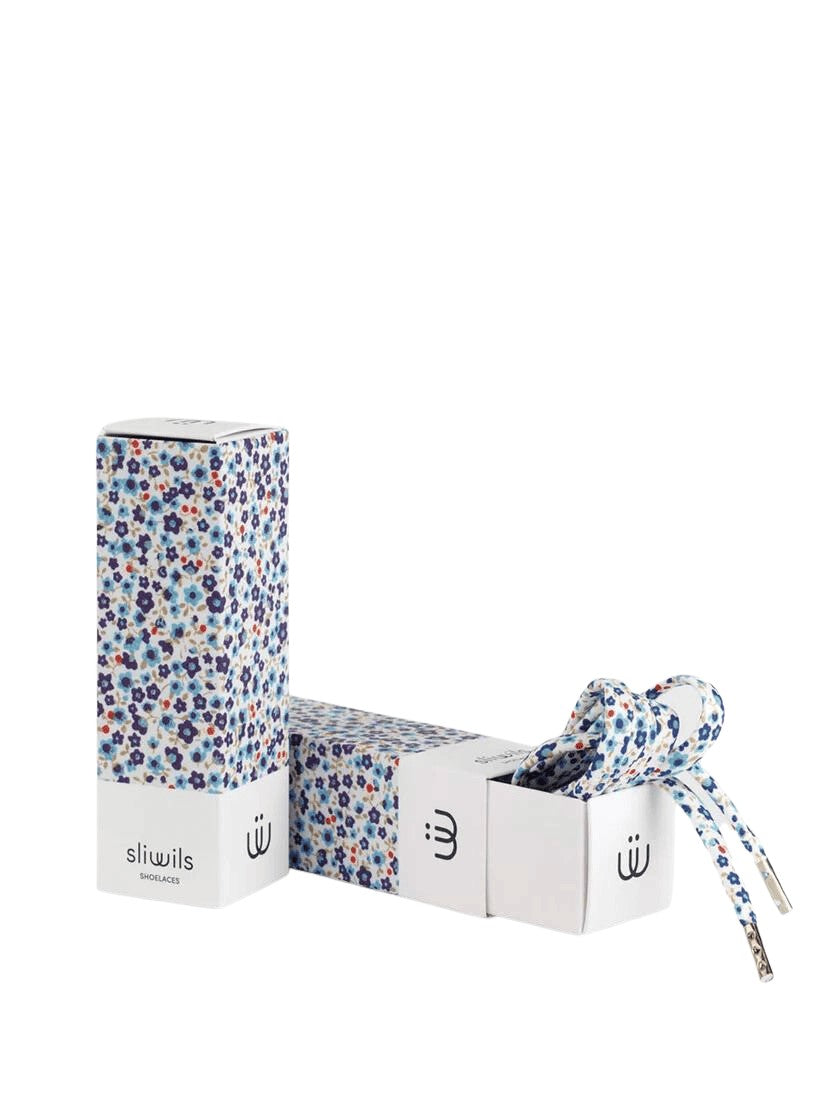 Sliwils Shoelaces [sty:blue Flowers]