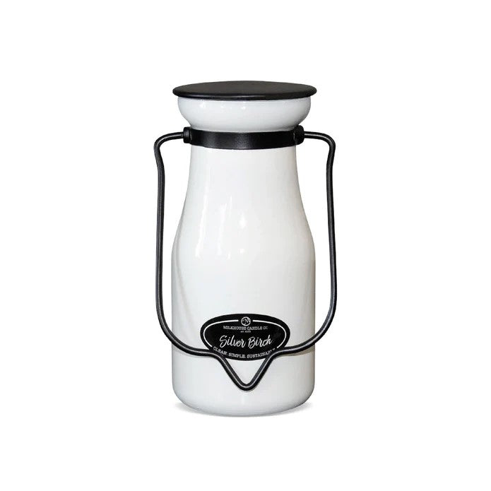 Milkbottle Candle Small - Silver Birch