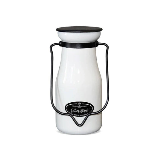 Milkbottle Candle Small - Silver Birch