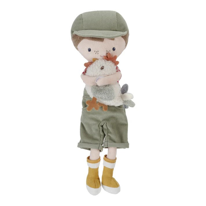 Little Dutch- Knuffelpop Boer Jim Met Kip- 35cm 
