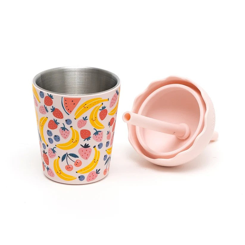 Chino Cup - Fruits Pink Mini Smoothis Cup And Straw